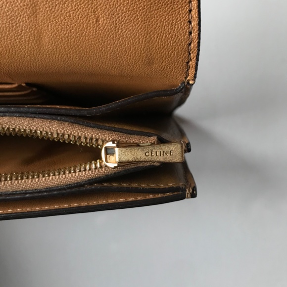 CELINE Long Wallet Blue Cream & Brown - Picture 14 of 15